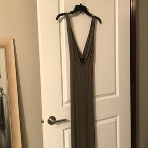 Extremely Deep V Maxi Dress